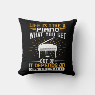 Piano - Life Is Like A Piano Cushion