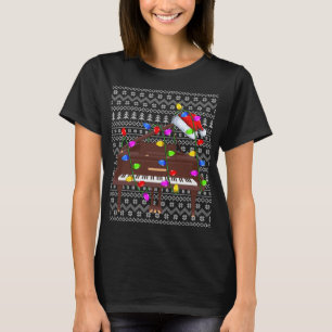 Piano Lighting Xmas Sweater Ugly Piano Christmas