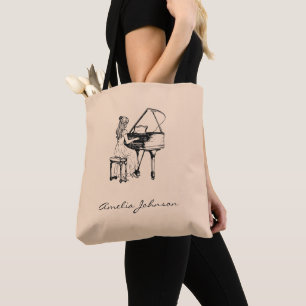 Piano Lover Gift Music Teacher  Tote Bag