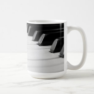 Piano macro closeup coffee mug