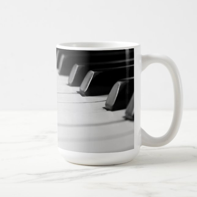 Piano macro closeup coffee mug (Right)