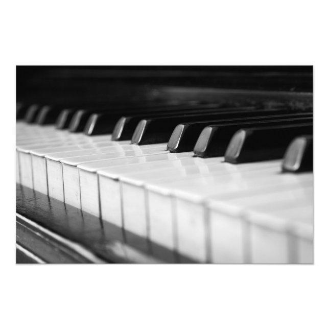 Piano macro closeup photo print (Front)