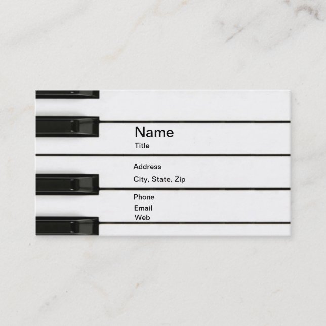 Piano Man Business Card (Front)