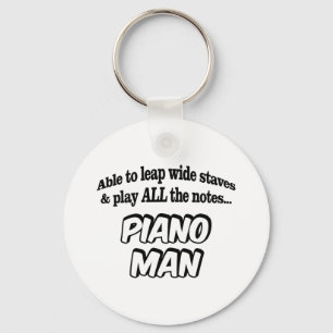 Piano Man - Music Superhero Key Ring