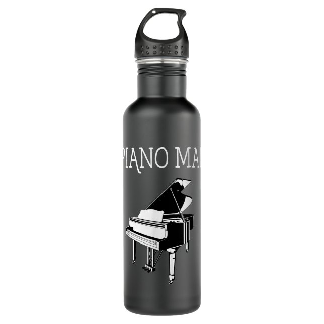 Piano Man - Piano Player Pianist Classical Music L 710 Ml Water Bottle (Front)