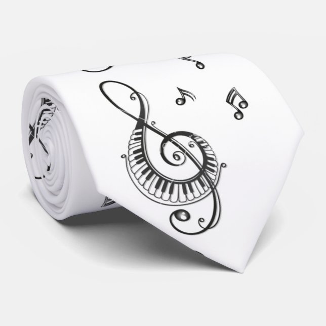 "PIANO MUISCAL NOTES GALORE" TIE (Rolled)