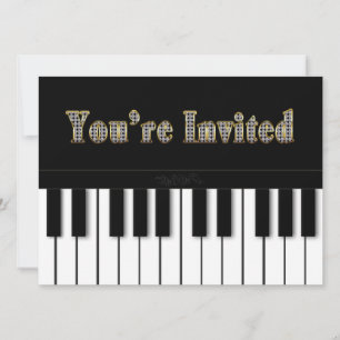 PIANO MULTI PURPOSE INVITATION - GOLD