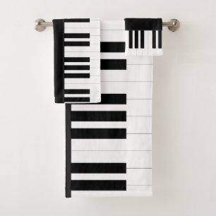 PIANO MUSIC BATH TOWEL SET