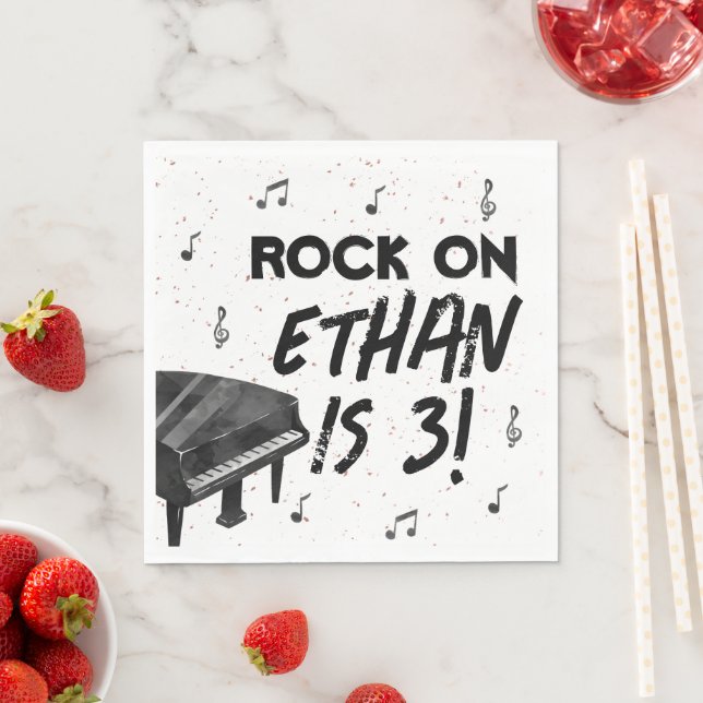 Piano Music Birthday Party Paper Napkins (Insitu)