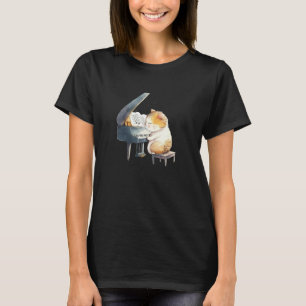 Piano Music Cat Men Women Kids Cat Piano T-Shirt