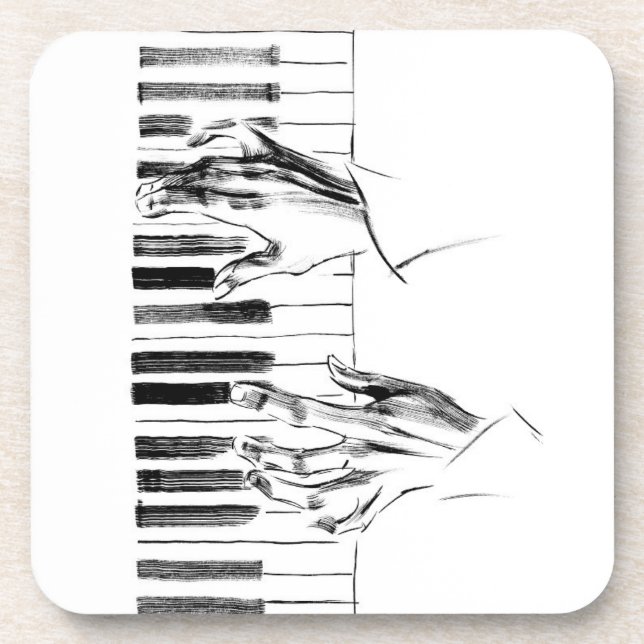 Piano music coaster (Front)