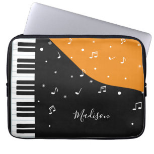 Piano Music custom name laptop sleeves