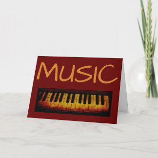 Piano, Music Greeting Card
