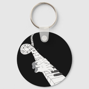 Piano Music Key Ring