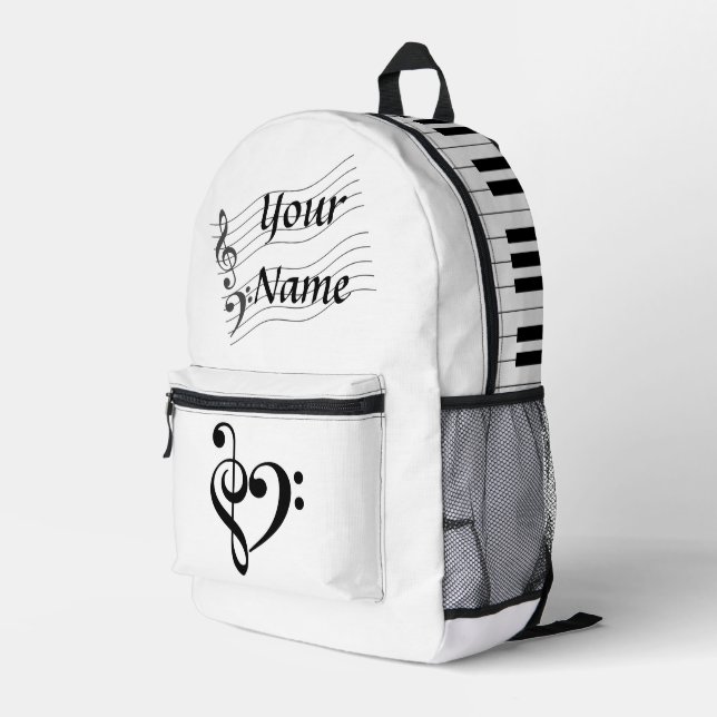 Piano Music Love - backpack (Back Corner Right)