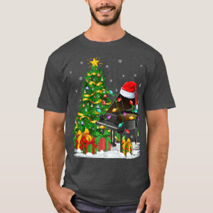 Piano Music Lover Matching Santa Hat Piano Christm T-Shirt