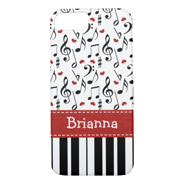 Piano Music Note Keyboard Case-Mate iPhone Case (Back)