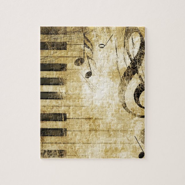 Piano Music Notes Jigsaw Puzzle (Vertical)