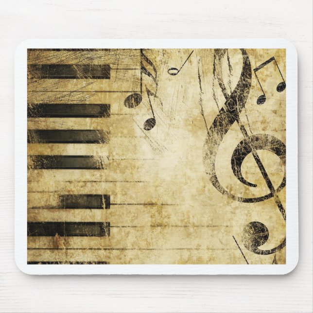 Piano Music Notes Mouse Pad (Front)