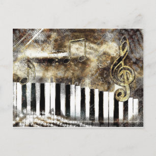 Piano Music Postcard