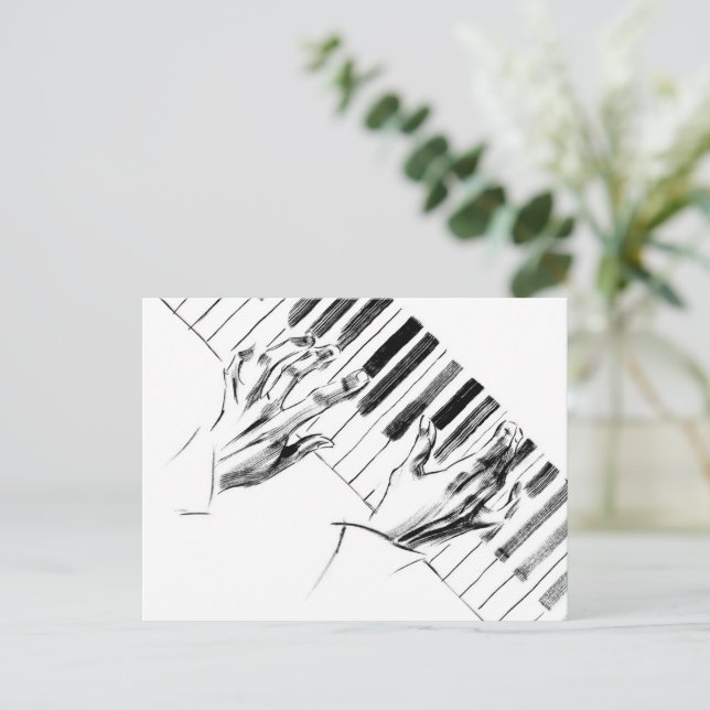 Piano music postcard (Standing Front)