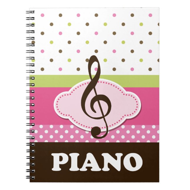 Piano Music Practice Notebook Journal (Front)