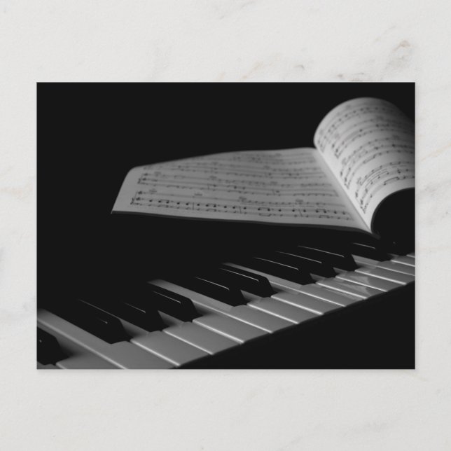 Piano music sheet art postcard (Front)