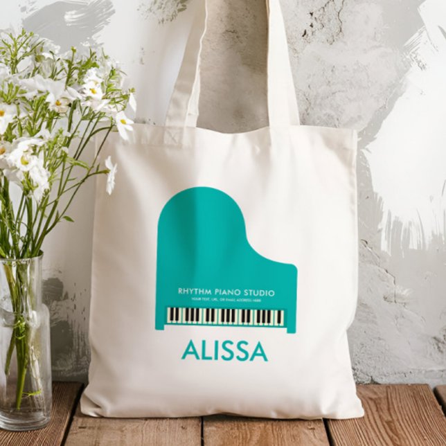 Piano Music Studio, Teacher Promotional Student  Tote Bag (Creator Uploaded)