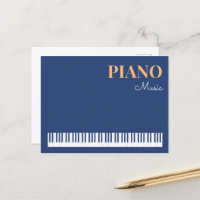 Piano Music Stylish Modern Musical Instrument Blue