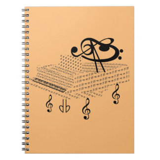 Piano Music symbols Notebook