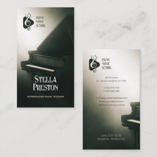 Piano Music Teacher Music School Business Card