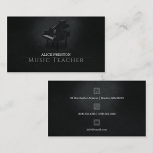 Piano Music Teacher   Very elegant Business Card