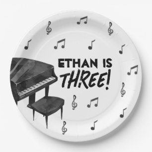 Piano Music Theme Birthday Party Paper Plates