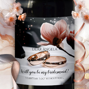 Piano Music Wedding Rings Bridesmaid Wine Label