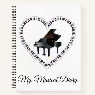 Piano Musical Diary Notebook