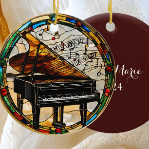 Piano Musical Instrument  Ceramic Ornament
