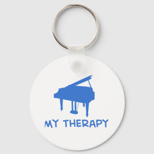 Piano my therapy key ring