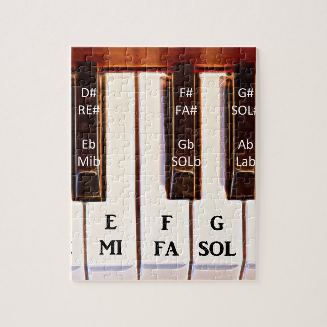 Piano Octave DO RE MI Jigsaw Puzzle (Vertical)