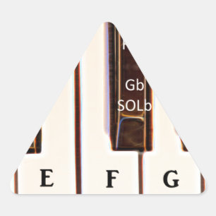 Piano Octave DO RE MI Triangle Sticker