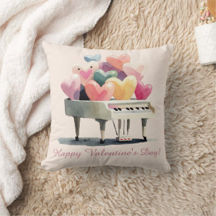 Piano of Love Hearts Cushion