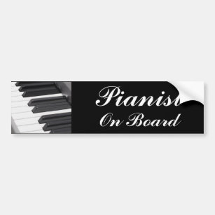 Piano or Organ Keyboard Keys Bumper Sticker