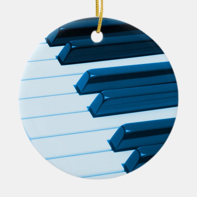 Piano or Organ Keys Christmas Ornament (Front)
