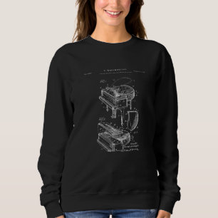 Piano Patent  Music Sweatshirt