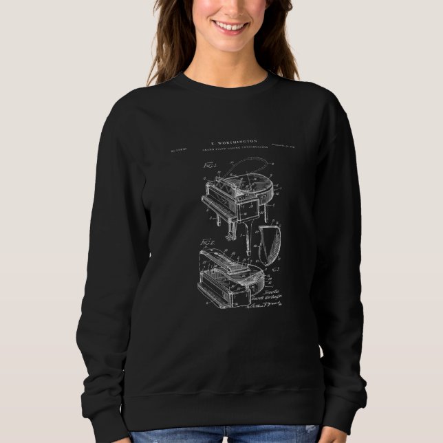 Piano Patent  Music Sweatshirt (Front)