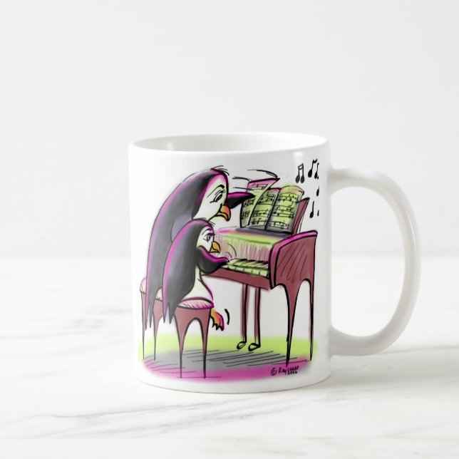 pIaNo pEnGuInS Coffee Mug (Right)