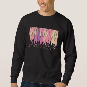 Piano Piano Keyboard Synthesizer And Treble Clef Sweatshirt