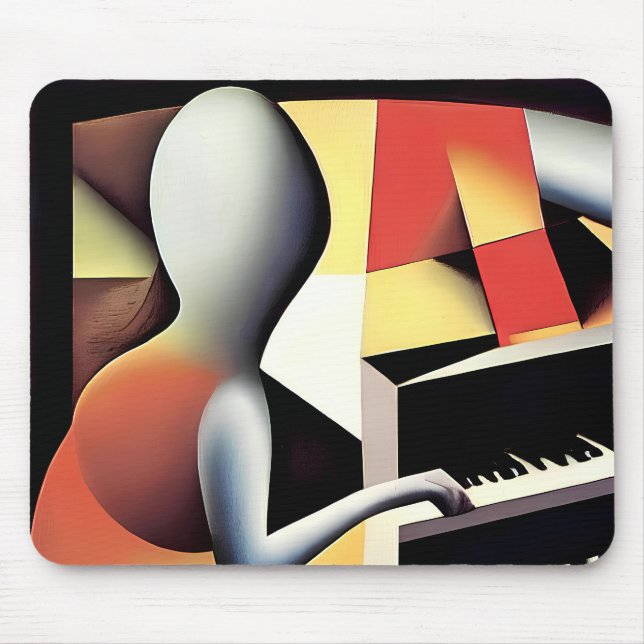 Piano Player - Airbrush Art Mouse Pad (Front)