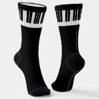Piano Player Black and White Keyboard
