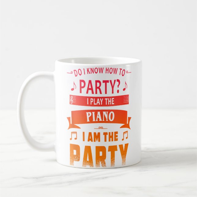 Piano Player Coffee Mug (Left)