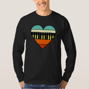 Piano Player Heart Music Teacher Piano Musician Gr T-Shirt